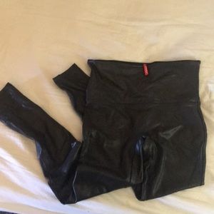 SPANX XL faux leather leggings-never worn